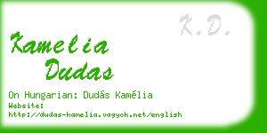 kamelia dudas business card